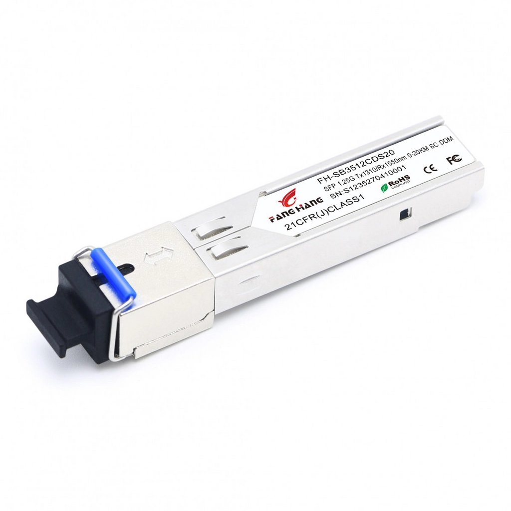 Eltex FH-SB3512IDS20, SFP 1,25 GE модуль, 20 км, SM, 1 волокно, комплект TX/RX 1310/1550 SC, DDM, INDUSTRIAL