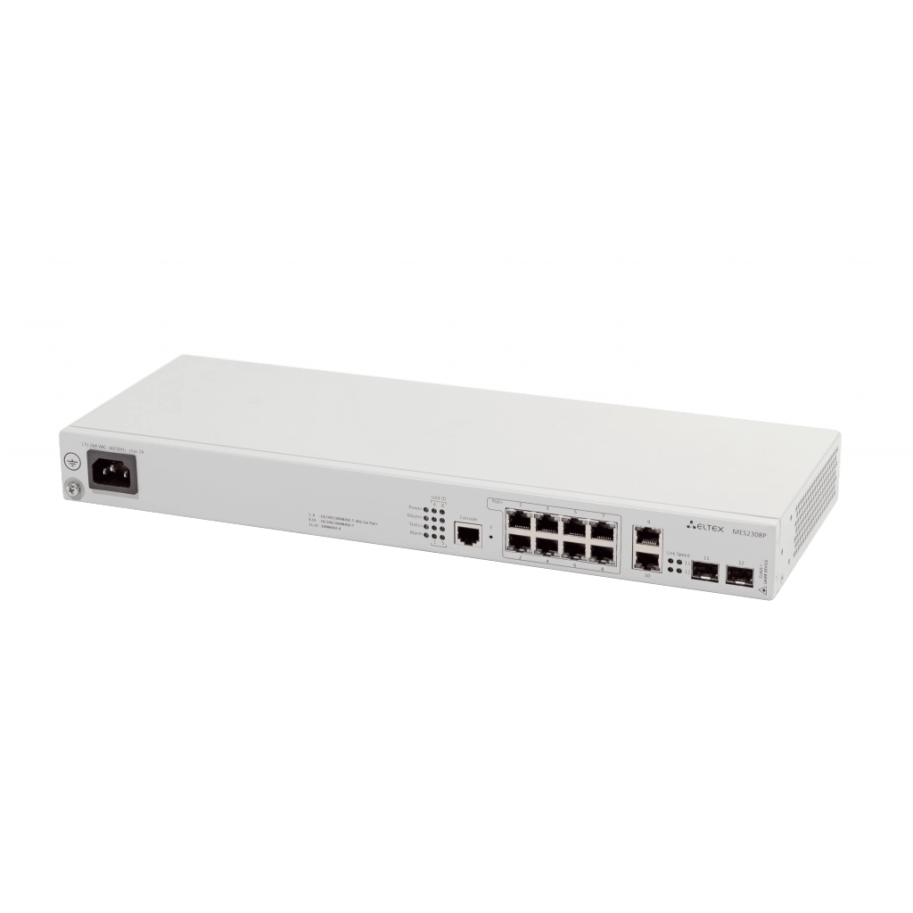 Eltex MES2308P Eltex | Коммутатор 8 портов 1G с PoE, 2 порта 1G, 2 порта SFP