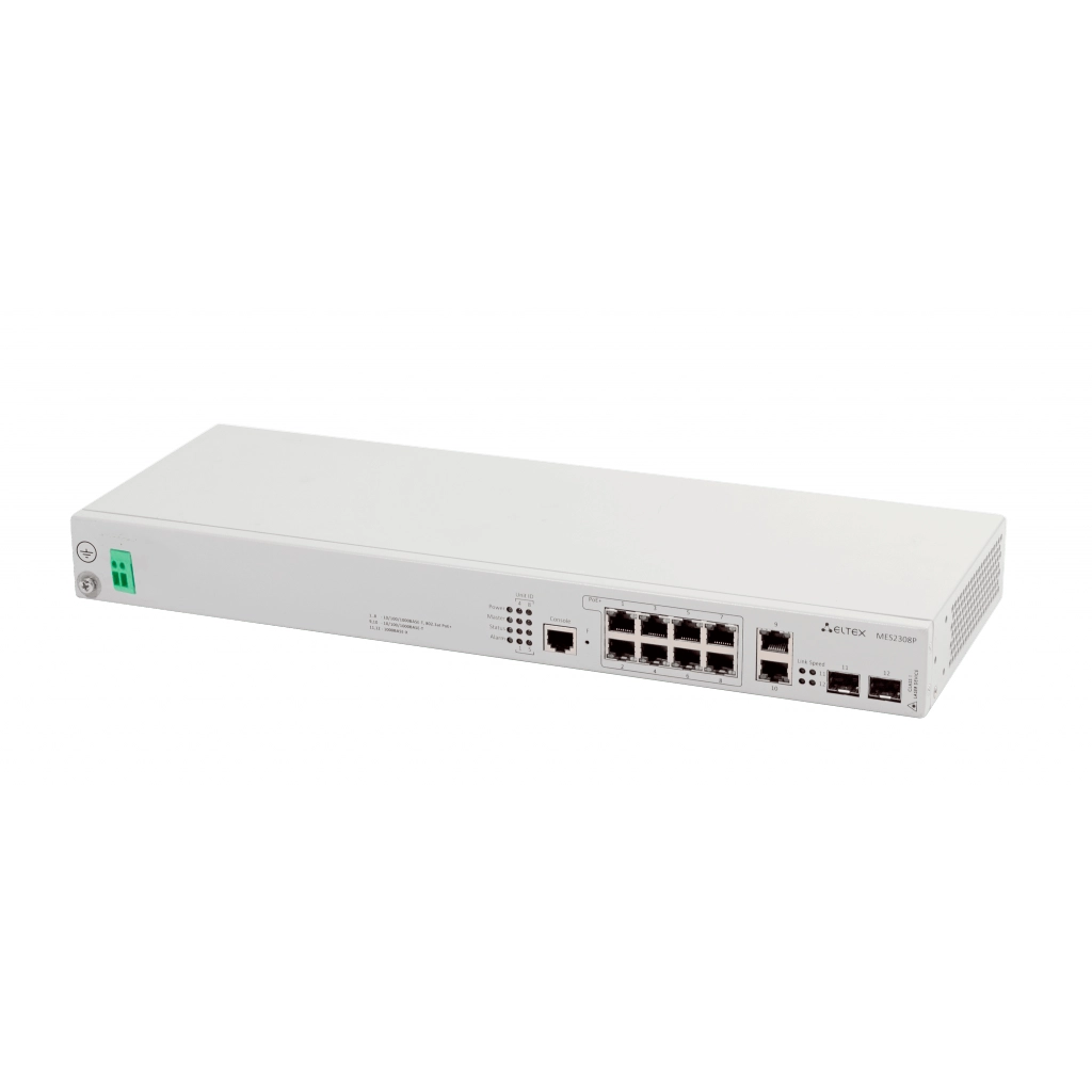 Eltex MES2308P_DC Eltex | Коммутатор 8 портов 1G с PoE, 2 порта 1G, 2 порта SFP