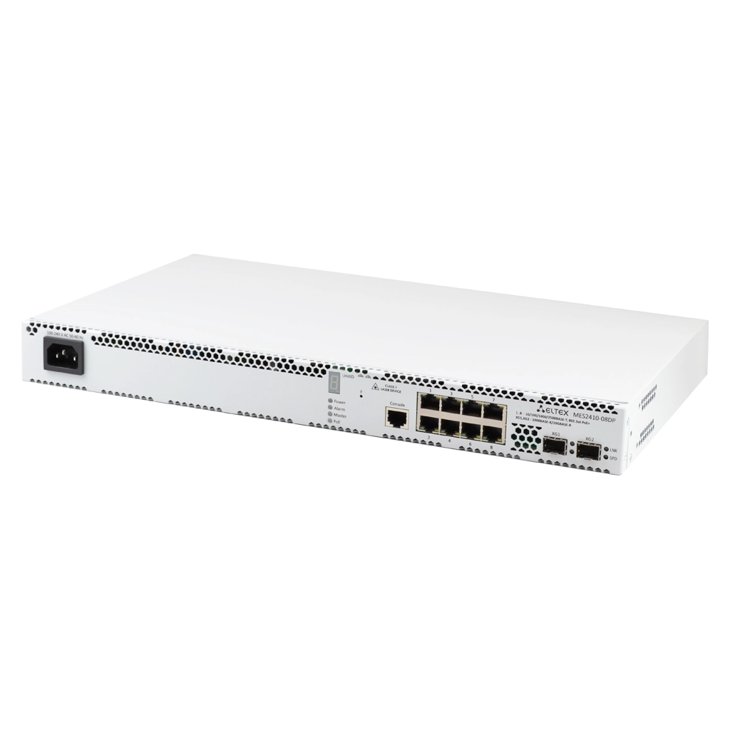 Eltex MES2410-08DP Eltex | Коммутатор 8 портов 2.5G PoE/PoE+, 2 порта 10G SFP+