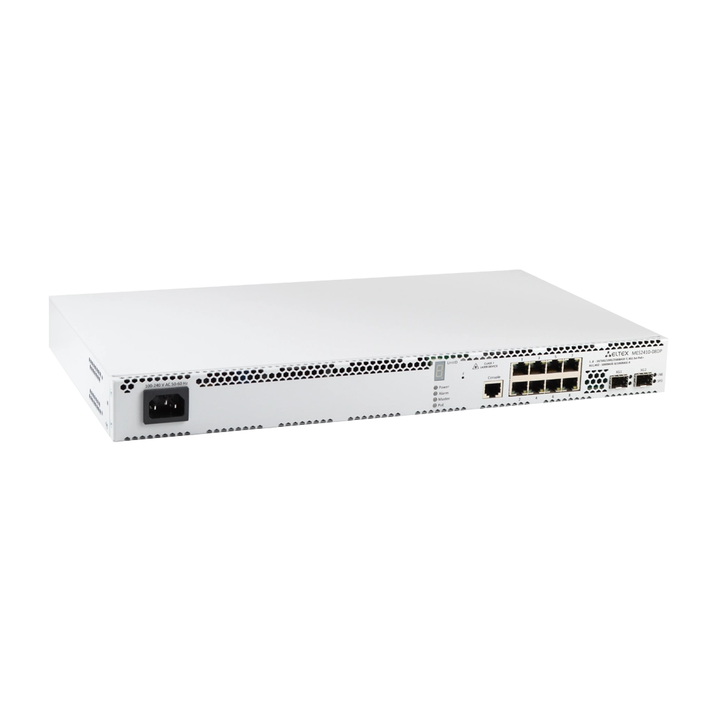 Eltex MES2410-08DP Eltex | Коммутатор 8 портов 2.5G PoE/PoE+, 2 порта 10G SFP+