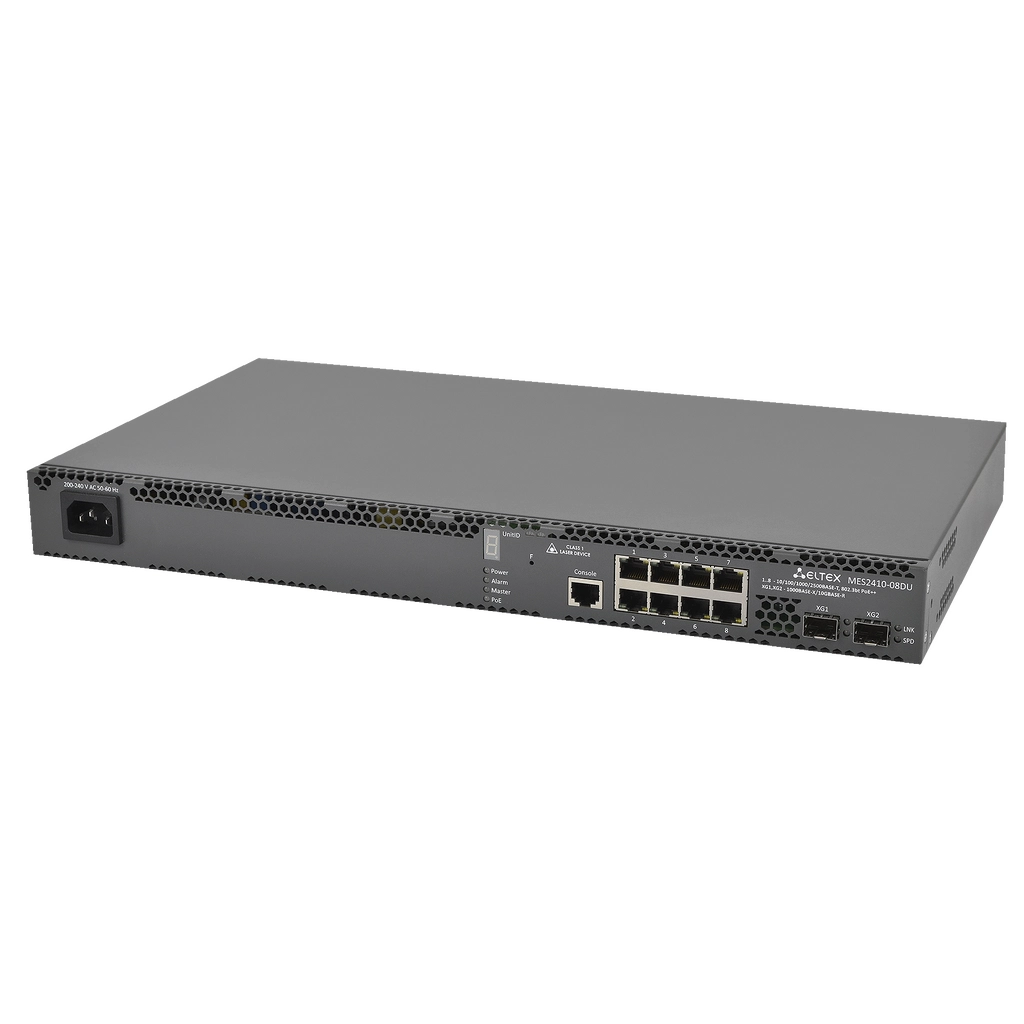 Eltex MES2410-08DU Eltex | Коммутатор 8 портов 2.5G PoE++, 2 порта 10G SFP+