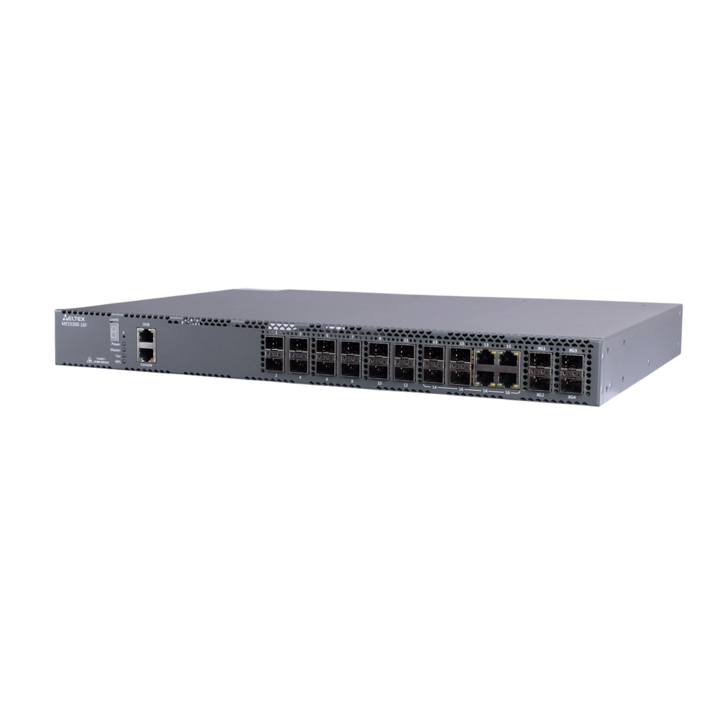Eltex MES3300-16F Eltex | Коммутатор 12 портов SFP, 4 комбо-порта 1G, 4 порта SFP+