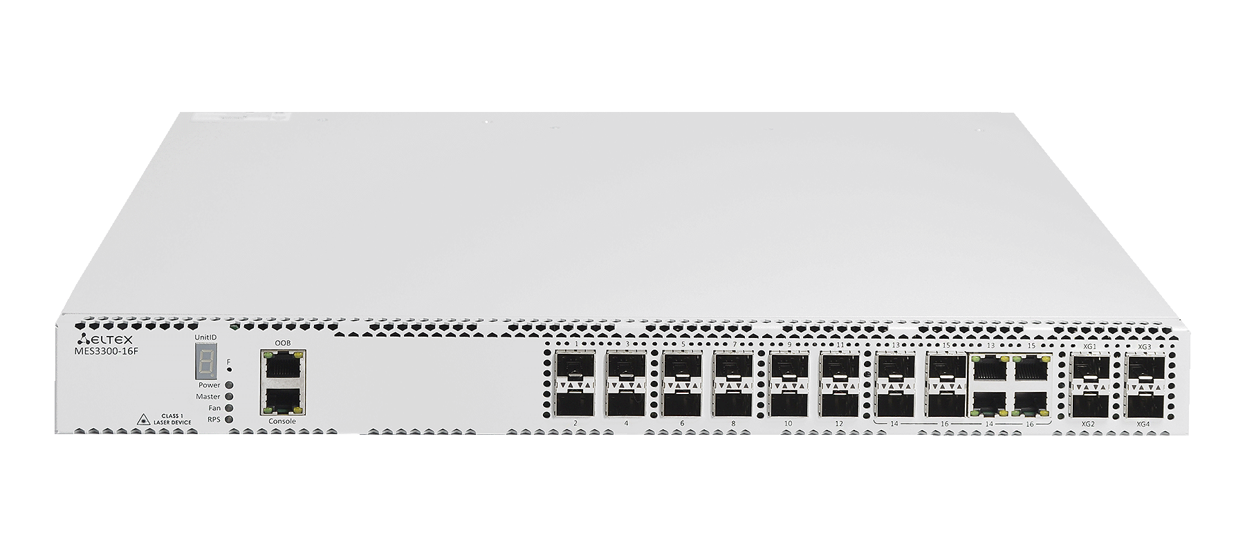 Eltex MES3300-16F Eltex | Коммутатор 12 портов SFP, 4 комбо-порта 1G, 4 порта SFP+