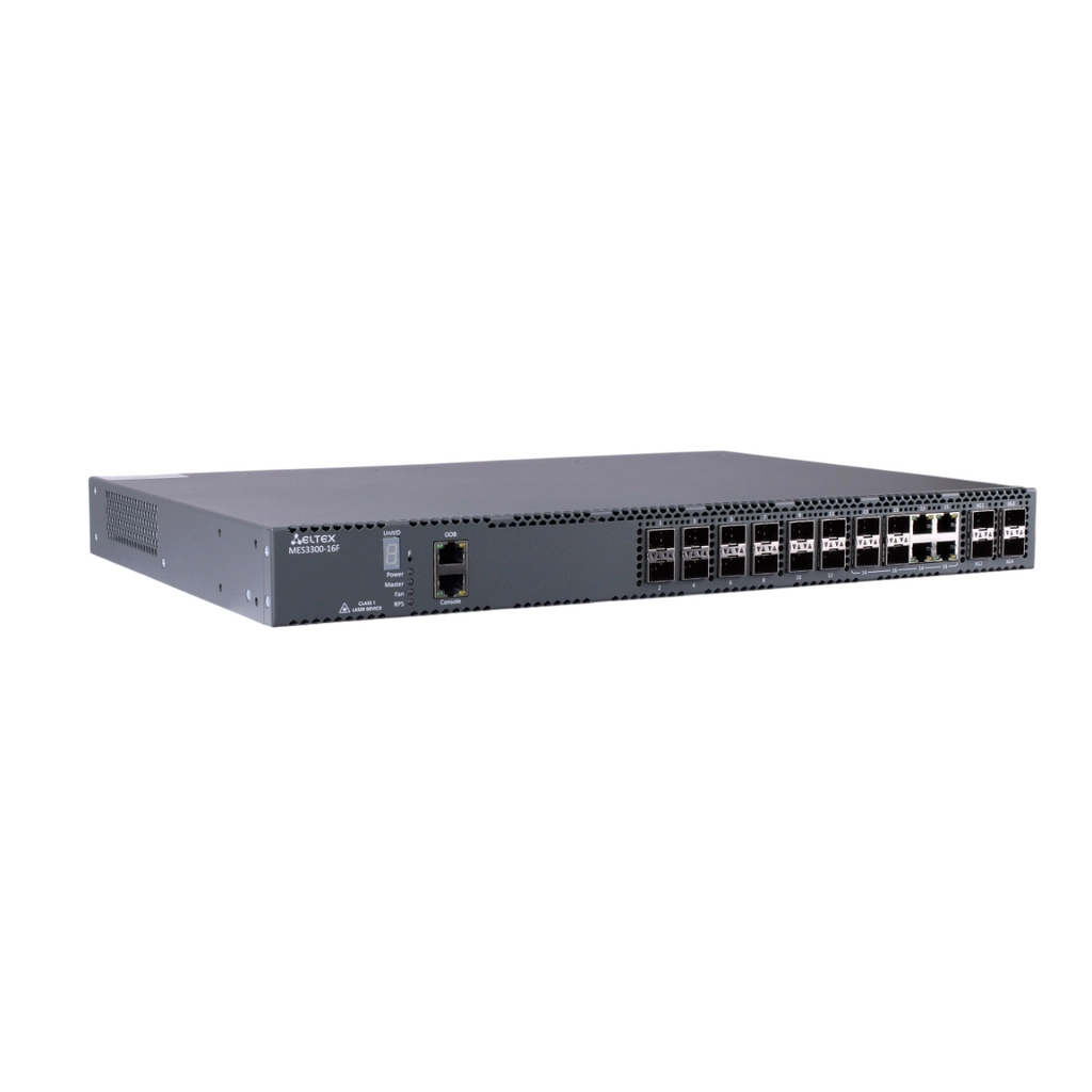 Eltex MES3300-16F Eltex | Коммутатор 12 портов SFP, 4 комбо-порта 1G, 4 порта SFP+