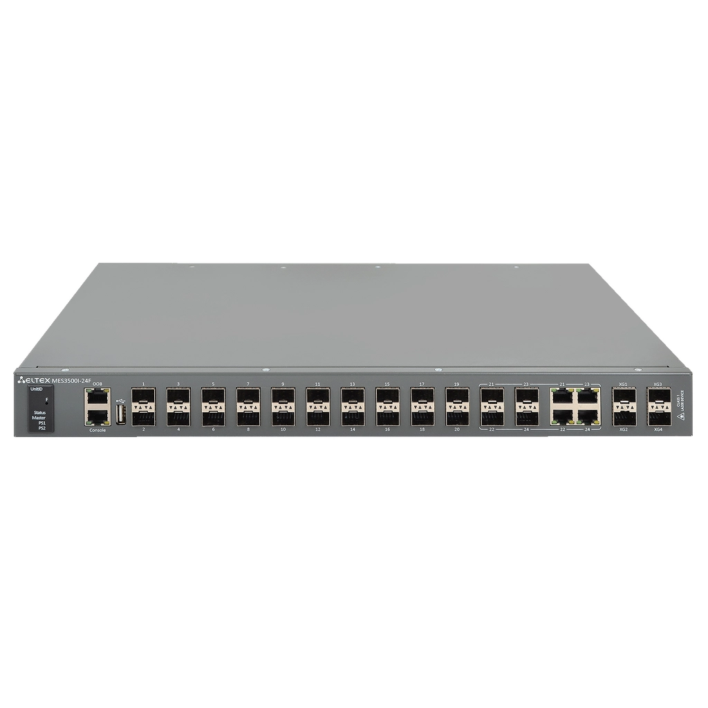 Eltex MES3500I-24F Eltex | Промышленный коммутатор 20 портов 1G SFP, 4 комбо-порта 1G, 4 порта SFP+