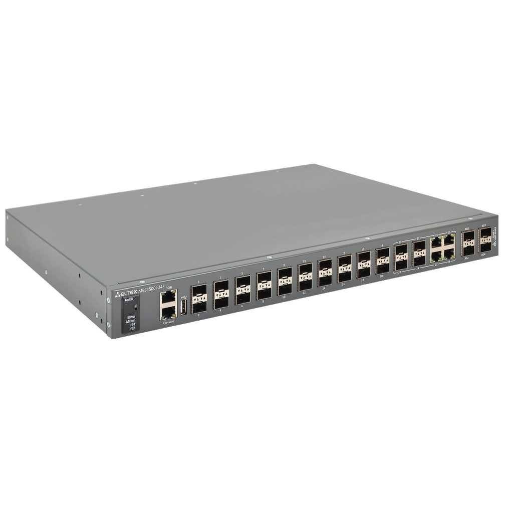Eltex MES3500I-24F Eltex | Промышленный коммутатор 20 портов 1G SFP, 4 комбо-порта 1G, 4 порта SFP+