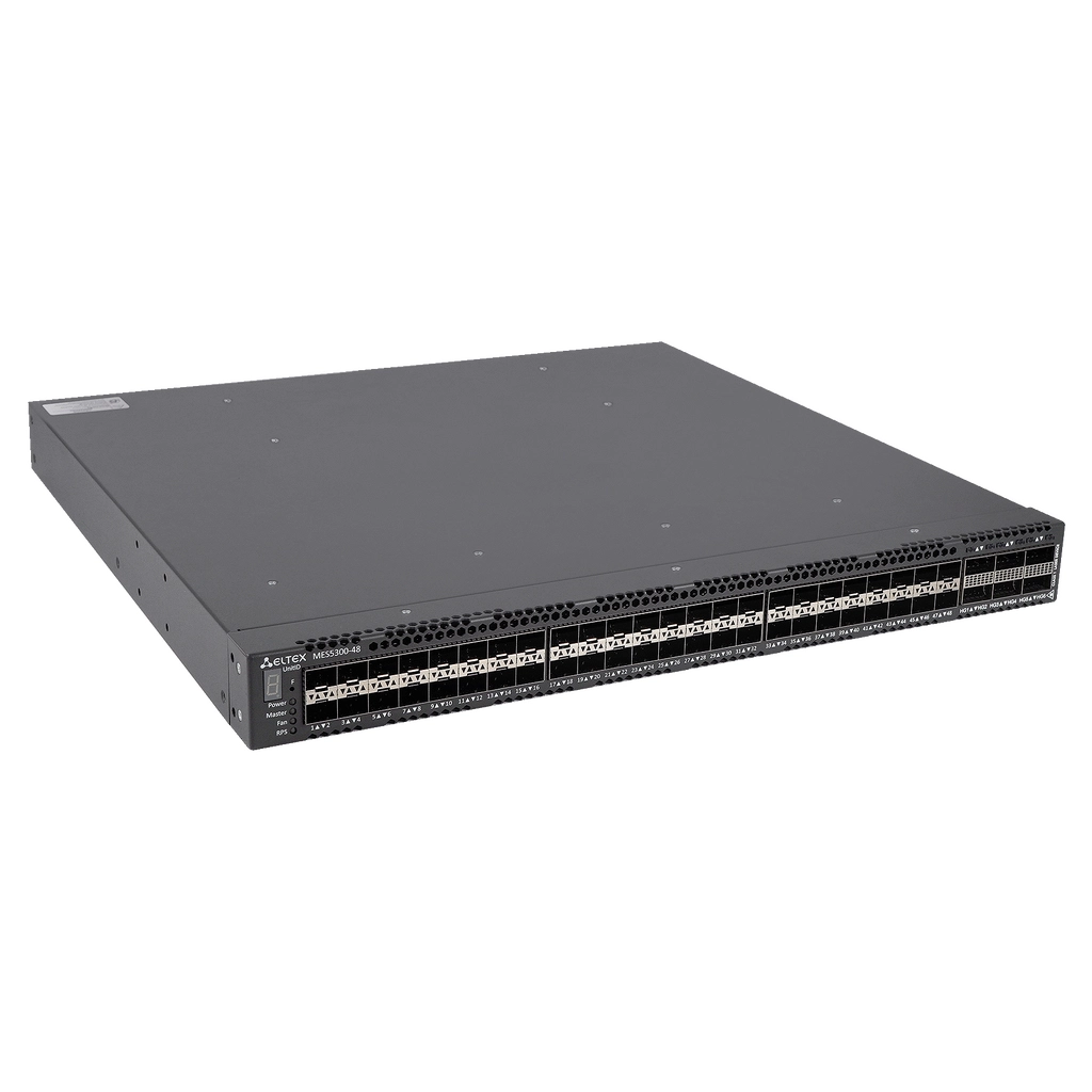 Eltex MES5300-48 Eltex I Коммутатор 48 портов SFP+, 6 портов QSFP28 (ЦОД)
