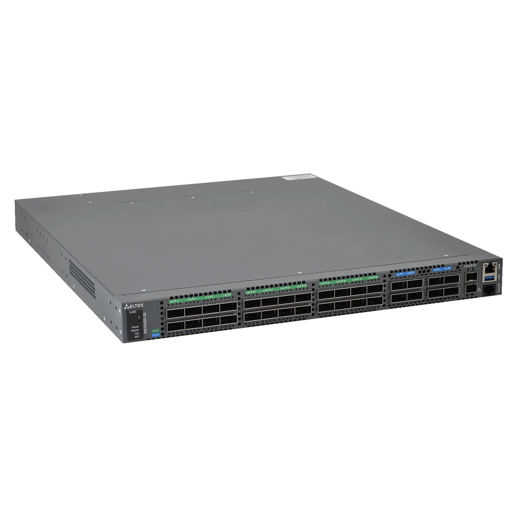 Eltex MES5600-24 Eltex | Коммутатор 24x100G QSFP28, 8x400G QSFP56-DD, 2x10G SFP+
