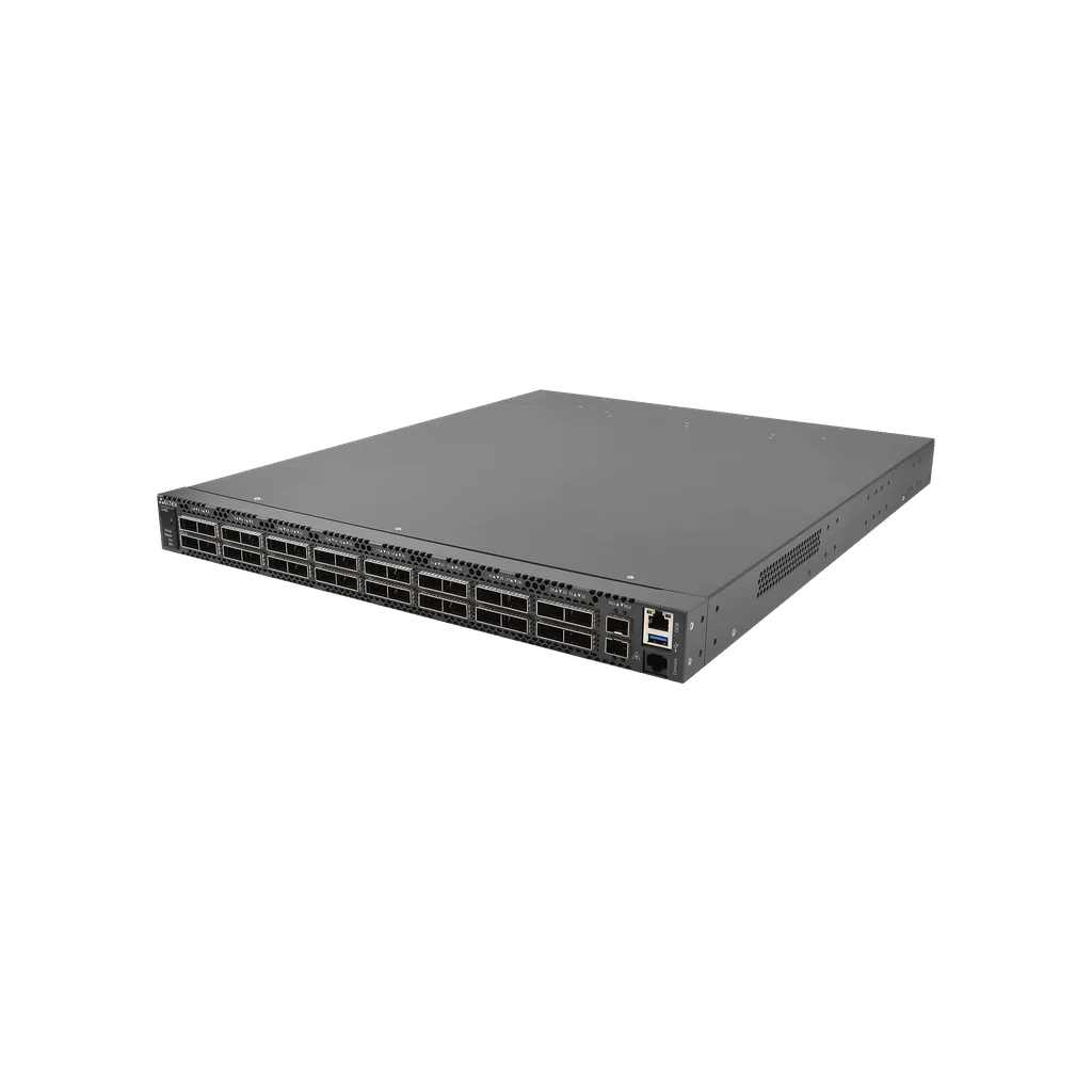 Eltex Коммутатор Eltex MES5700-32: 32 порта 400G QSFP56-DD, 2 порта 10G SFP+
